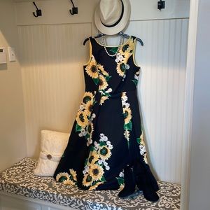 Eva Mendes sunflower dress
